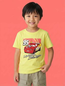 Nautinati - Boys Disney Cars Placement Print Green T-Shirt