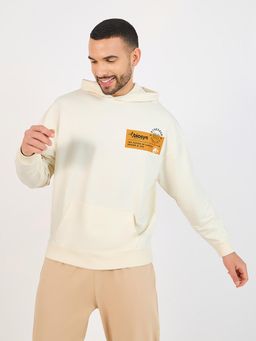 Styli - Men Jurassic Park Character Print Oversized Hoodie