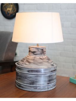 Homesake - Whitewash Milk Gagar Table Lamp Jute shade