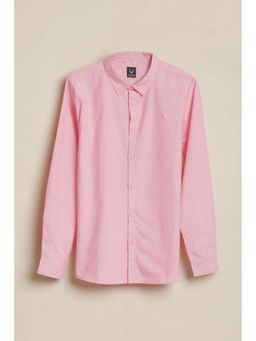Allen Solly - Boys Pink Solid Casual Shirt