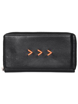 Sassora - Genuine Leather Black Women Mobile Sling Bag