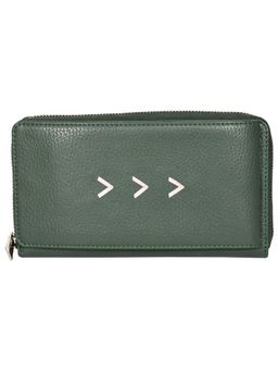 Sassora - Genuine Leather Green Women Mobile Sling