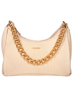 Sassora - Genuine Leather Weaving Pattern Womens Shoulder Bag