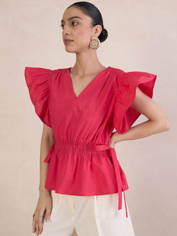 Femmella - Pink Ruffle Top