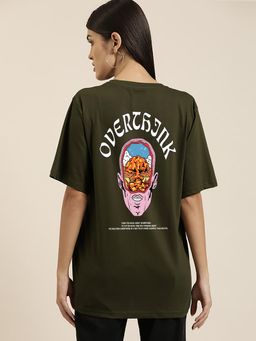 MIXT by Nykaa Fashion - Typography Oversized T-shirt - Olive