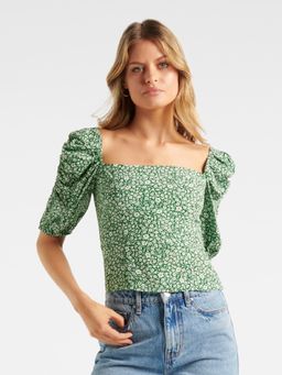 Forever New - Green Kimberley Ruched Top