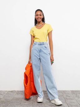 LC WAIKIKI - Casual Knit T-shirt Yellow