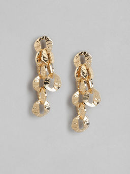 Twenty Dresses by Nykaa Fashion - Drenched In Gold Drop Earrings