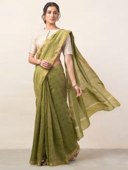 Fabindia - Cotton Silk Hand Block Print Sari