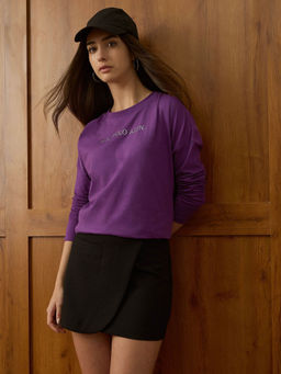 U.S. POLO ASSN. - Women Purple Cotton T-Shirt