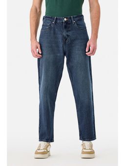Snitch - Dark Blue Washed Loose Jeans for Men