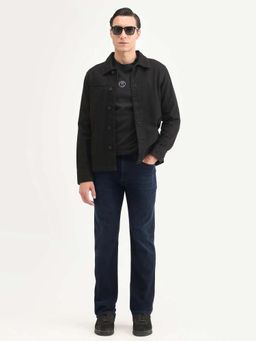 Rare Rabbit - Men Edge Navy Blue Solid Jeans