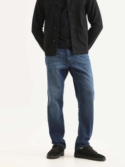 Rare Rabbit - Men Rayl Blue Solid Jeans