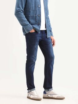 Rare Rabbit - Men Samm Blue Solid Jeans