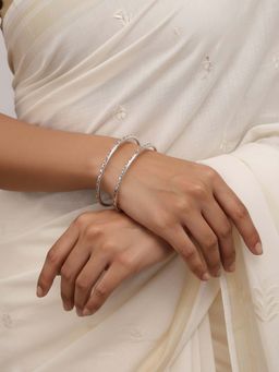 Niska - Women Silver Oxidized Stylish Cuff