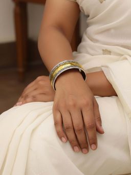 Niska - Women Silver-Gold Oxidized Stylish Cuff