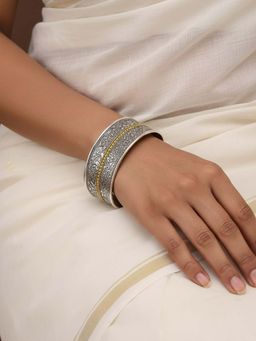 Niska - Women Silver-Gold Oxidized Cuff