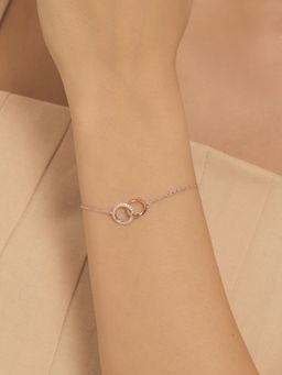 Nistra - Women 925 Sterling Silver Interwoven Elegance Bracelet