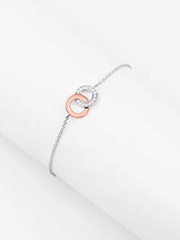 Nistra - Women 925 Sterling Silver Timeless Rose Gold Plated Bracelet