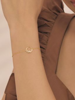 Nistra - Women 925 Sterling Silver Gold Plated Gentle Twilight Bracelet