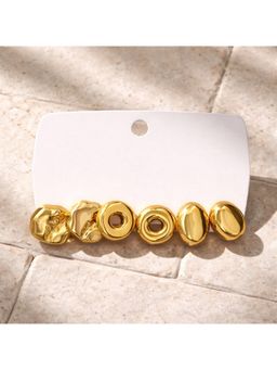 Niska - Women Gold-Plated Stud Earrings (Pack of 3)