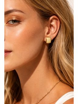 Niska - Women Cream Small and Simple Stud Earrings