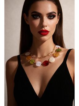 Niska - Women Aurora Stone Chain Necklaces (Pack of 2)
