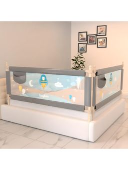 BAYBEE - Grey Baby Bed Rails Guard Barrier For Baby Kids Safety
