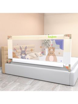 BAYBEE - Beige Baby Bed Rail Guard For Baby Safety Portable Bed Side