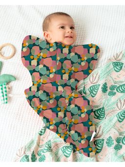 Cocoon Care - Oragnic Bamboo Cotton Arms Up Sleeping Pod for Baby Kids - Multi-Color