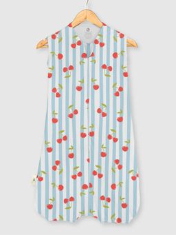 Cocoon Care - Oragnic Bamboo Cotton Sleeping Bag for Baby Kids - Blue