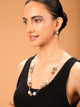 Priyaasi - Triple Toned Seme Precious Stone Jewellery Set