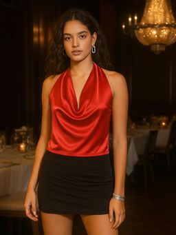 Don’t be basic - Red Solid Top