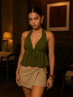 Don’t be basic - Olive Solid Top