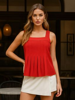 Don’t be basic - Red Solid Top