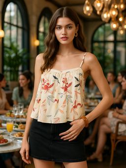 Don’t be basic - Beige Floral Top