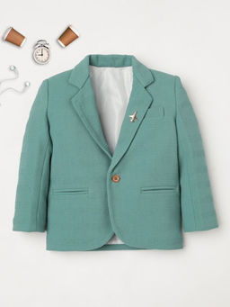RIDOKIDZ - Boys Teal Textured Blazer