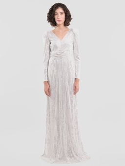 Samshek - Dazzle In Divine White Maxi Dress