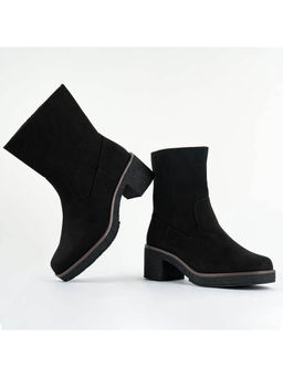 London Rag - Block Heel Micro Suede Boots