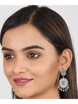STUDIO B40 - Womens Pearl Grey Jhumka