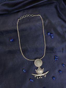 STUDIO B40 - Womens Oxidised Silver Necklace