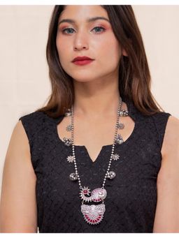 STUDIO B40 - Womens Oxidised Silver Necklace