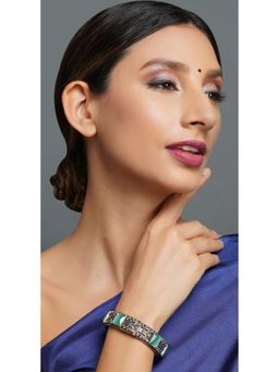 STUDIO B40 - Womens Kundan Blue Kada