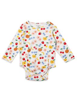 My Milestones - 100% Cotton Full Sleeves Fruits Onesie - Off White