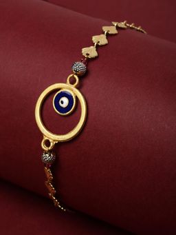 PANASH - Gold-Plated Circular Shapded Evil Eye Bracelet