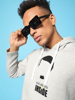 Campus Sutra - Typography Print Hoodie Kangaroo Pocket