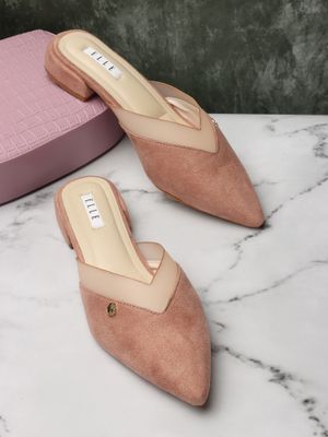 Buy ELLE Peach Women Slip On Mules Online