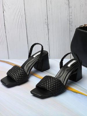 Buy ELLE Black Women Slip On Sandals Online