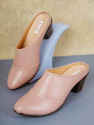 Buy ELLE Peach Women Slip On Pumps Online