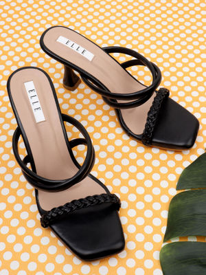 Buy ELLE Black Women Slip On Sandals Online